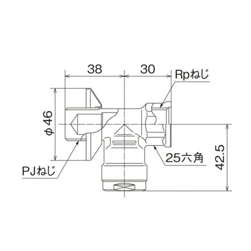 プラグ付水栓エルボ