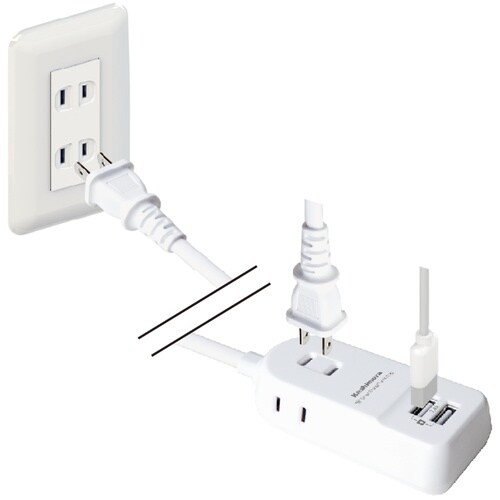 AC充電器タップ1m2.4A WH