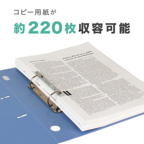 ロックリングファイルD型A4 背37mm 青10冊