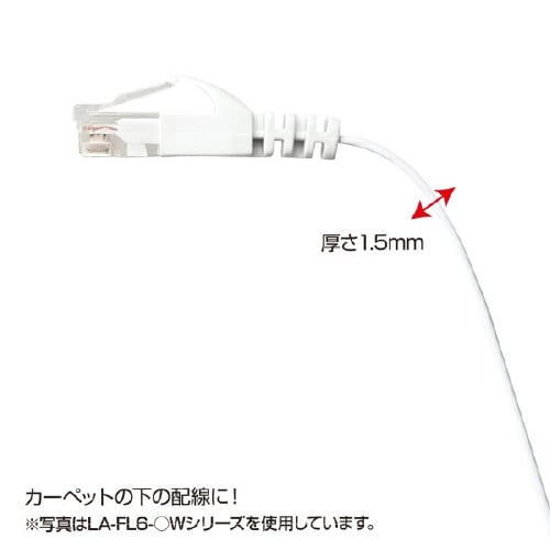 カテゴリ6フラットLANケーブル 3m