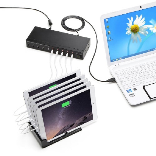 スマートフォン・タブレット用スタンド 5台収納