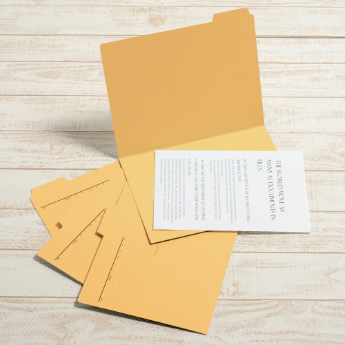 カットフォルダー 4山A4横 イエロー×10