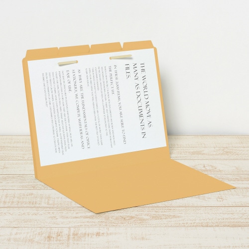 カットフォルダー 4山A4横 イエロー×10