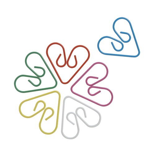 ニューパックカラーハートゼムクリップ 20本 5枚