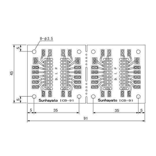 小型ユニバーサル基板 ICB−91