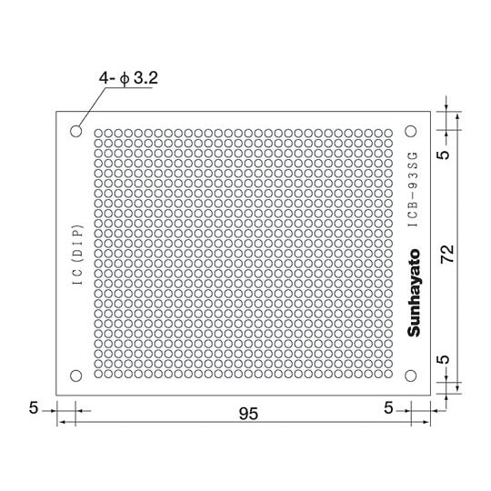 小型ユニバーサル基板 ICB−93SG