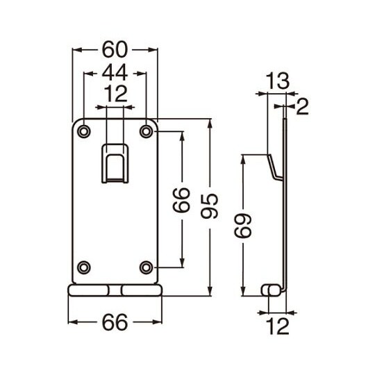 FEX1消火器フックB形95ヘアライン