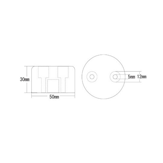 ネジ止め ゴムクッション 径50φ 30