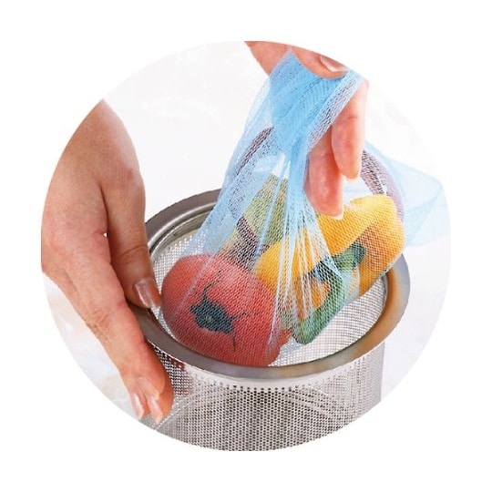 180x250mm 水切りネット(青/深