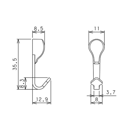 MT−50W クロックフック ホワイト