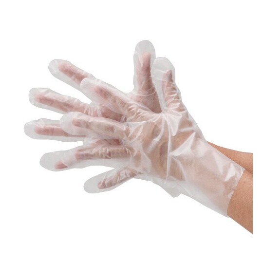 2018 PE手袋 外エンボスクリア S