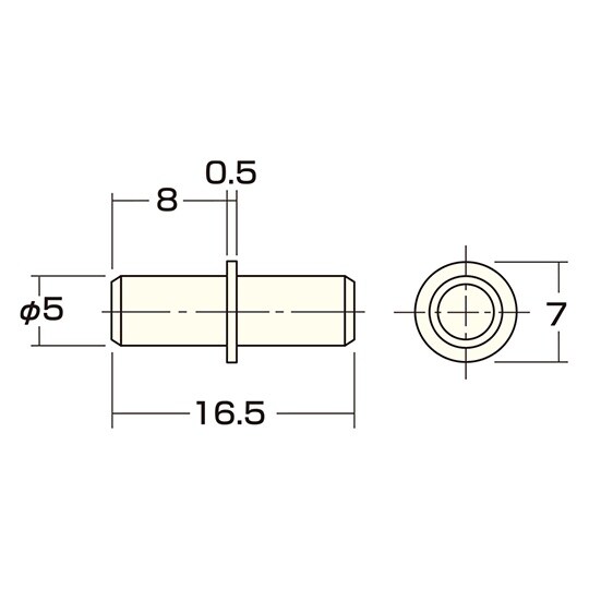 AP−1452N 棚ダボ5Φ用5×8 1