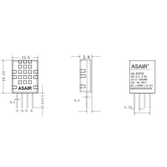 KP−DHT20 デジタル温湿度センサー