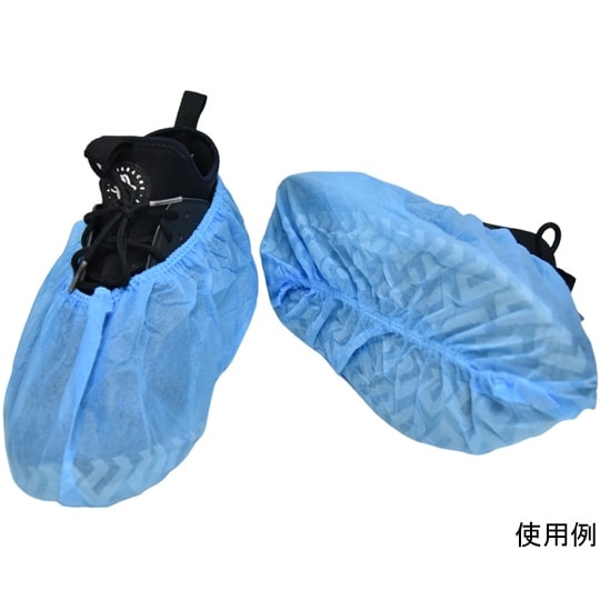 不織布使い捨てシューズカバー 青 滑り止