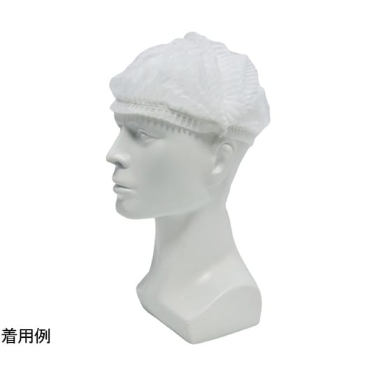 使い捨てギャザーキャップ 白 100枚入