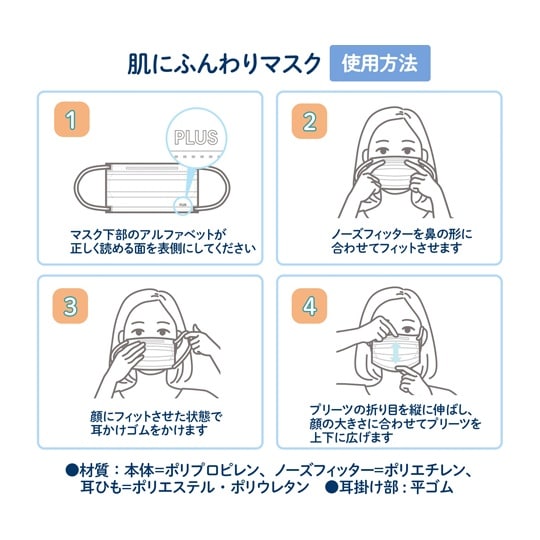 肌にふんわりマスク 個包装タイプ 50枚