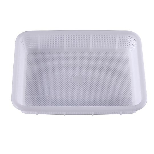 抗菌角カゴ浅型 小 ナチュラル KK54