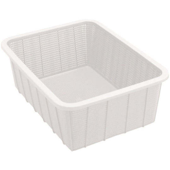 抗菌角カゴ深型 大 ナチュラル KK54