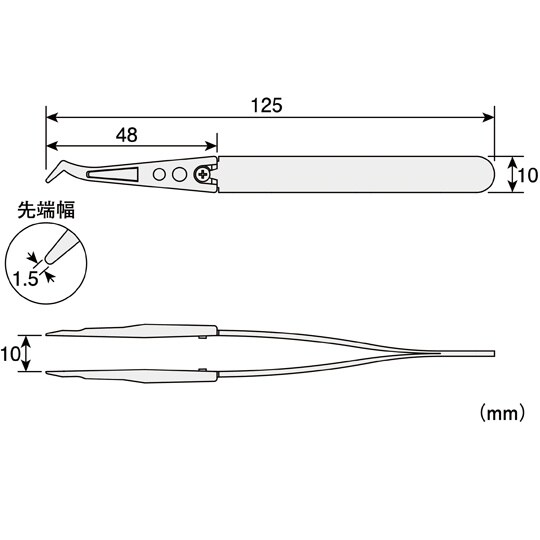 ESDソフトチップピンセット P−642