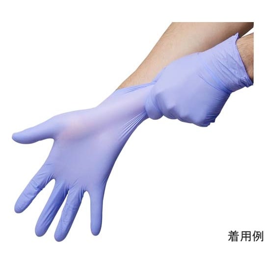 ニトリルグローブ 薄手 ブルー L 粉な
