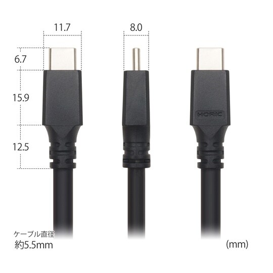 USB Type−C ケーブル 1m U