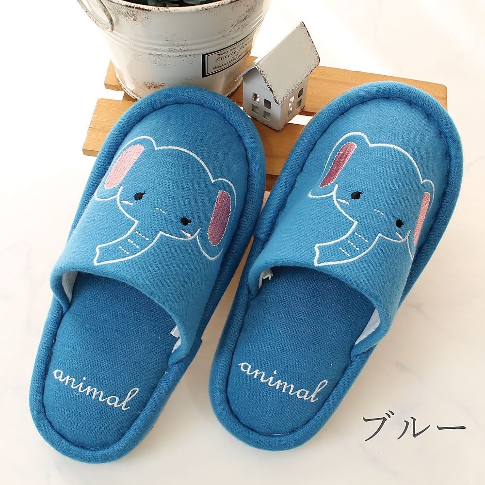 子供用スリッパ(アニマル)ブルー