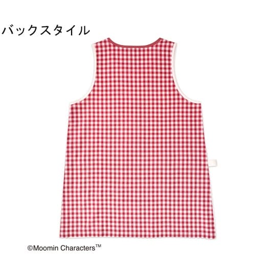 ムーミンエプロン ギンガムチェック レッ