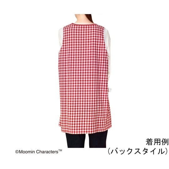 ムーミンエプロン ギンガムチェック レッ