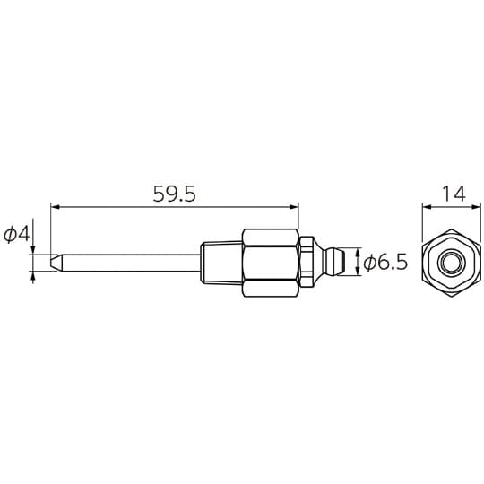 ナローニードルカプラ 補給部品 全長58
