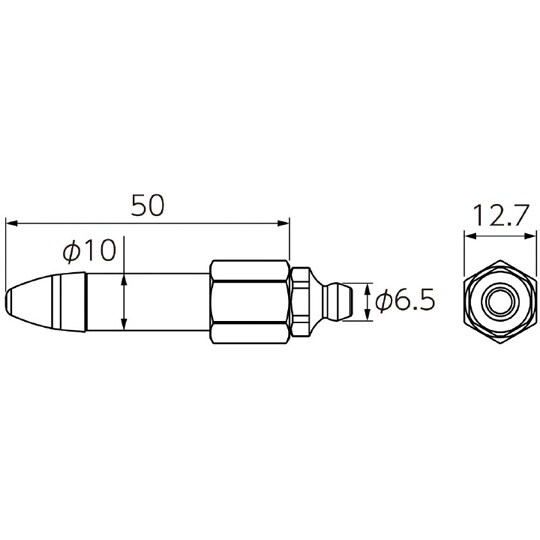 シールディスペンサカプラ 補給部品 全長