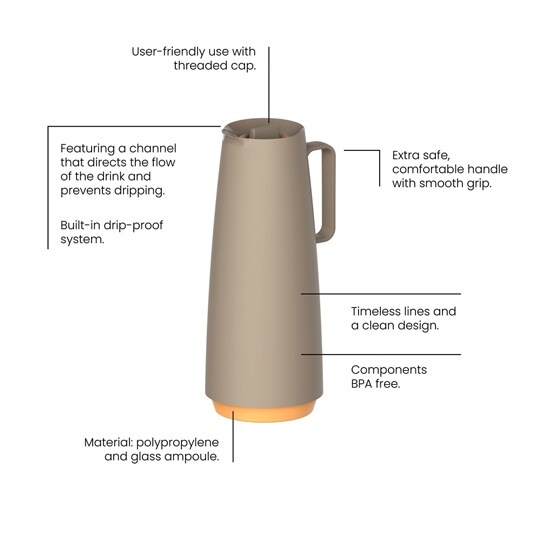 サーマルカラフェ 保温ポット 1L ベー