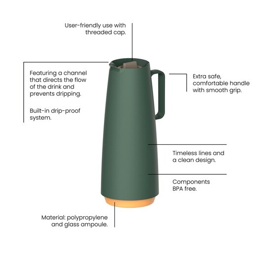 サーマルカラフェ 保温ポット 1L グリ