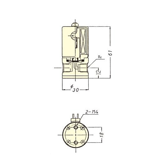 PTFE2方メス電磁弁 FSS−0306