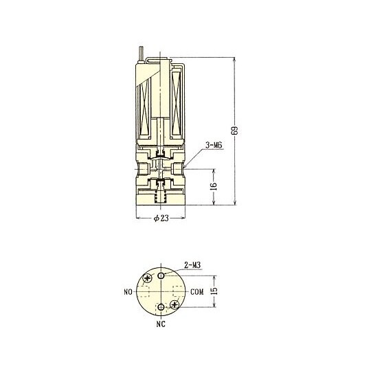 PTFE3方メス電磁弁 FST−016M