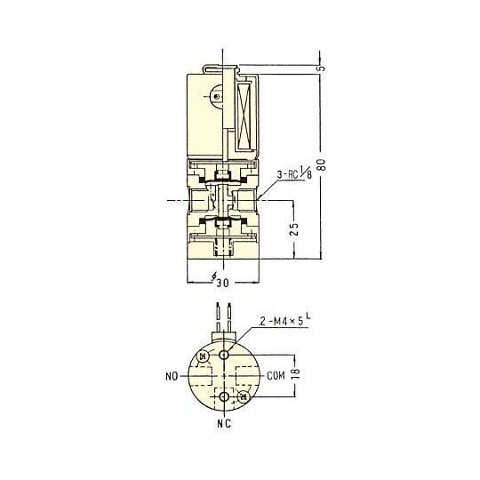 PTFE3方メス電磁弁 FSS−0306