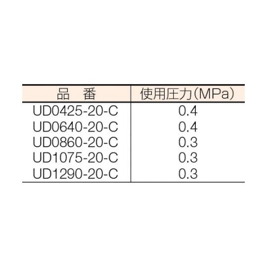 UD064020C 真空用チューブ 透明