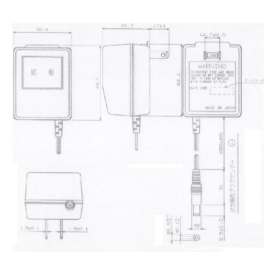 VSM−931 ACアダプター 極性−