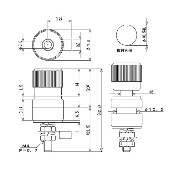 T−12−16−R 絶縁ターミナル