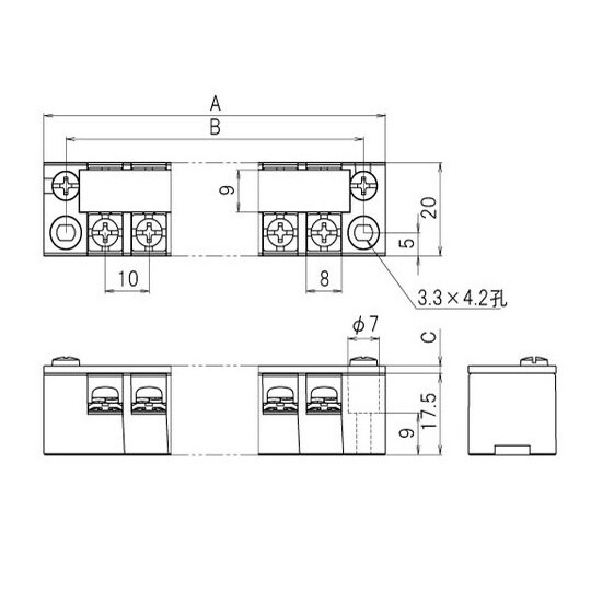 ML−1−4P 中継用ネジ式端子台