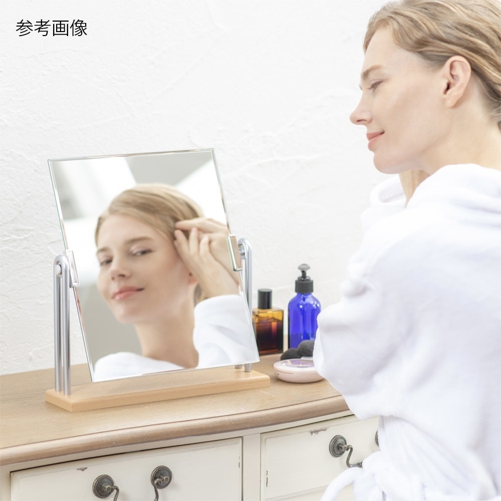 H−224 木製スタンドミラーDX