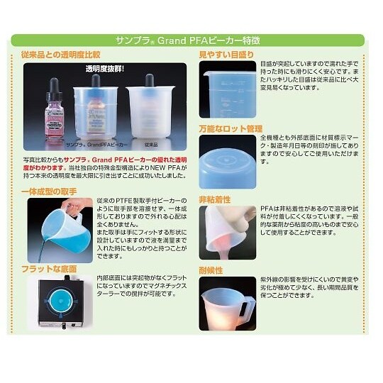 11114 PFA手付ビーカー 2L