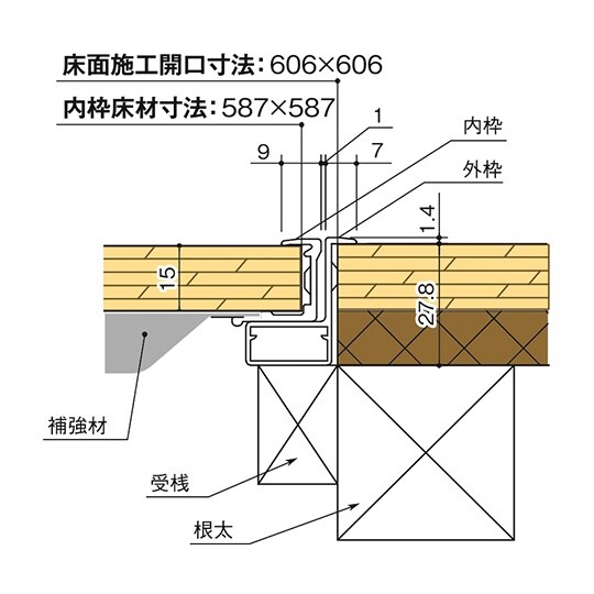 66160 床下点検口 606mm角