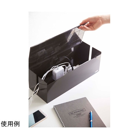 ケーブルボックス ウェブ L ブラウン