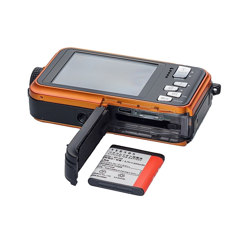 デジタルカメラ 防水防塵 オレンジ W1