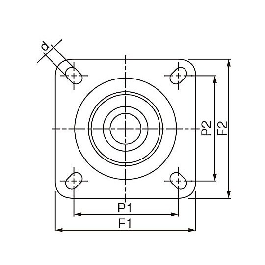 100mm キャスター(自在金具・左ブレ