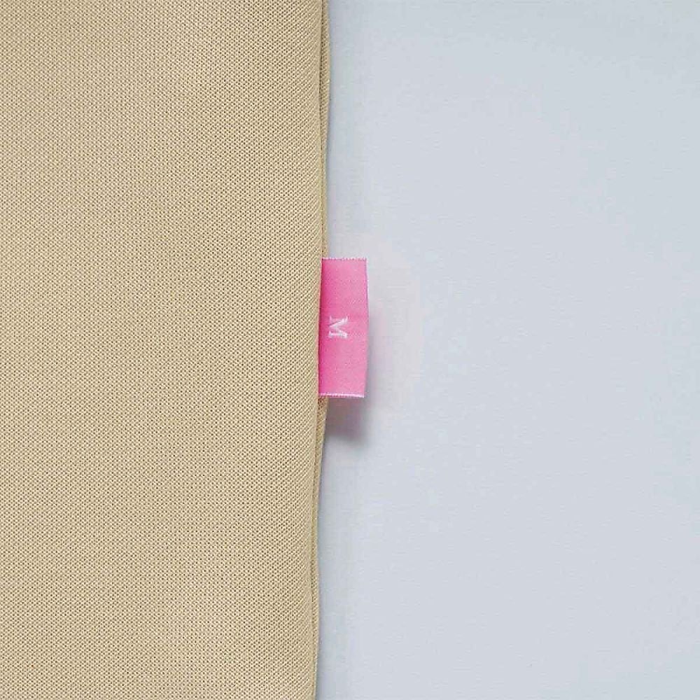 前開きシャツ ベージュ×ワイン M(身丈