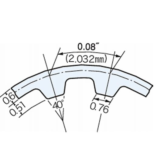 三ツ星ベルト タイミングベルト MXL形