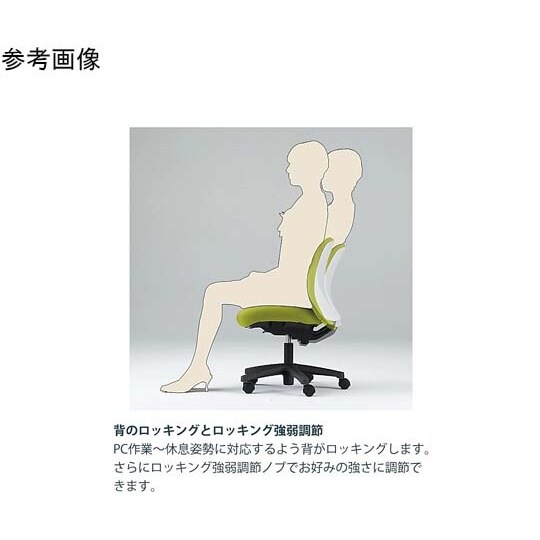 ボニートチェア 背裏 樹脂(白)固定肘付
