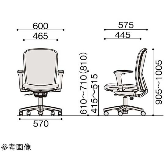 リエットRチェア ハイバック 可動肘 ベ