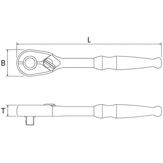 差込角9.5SQ ラチェットハンドル ギ